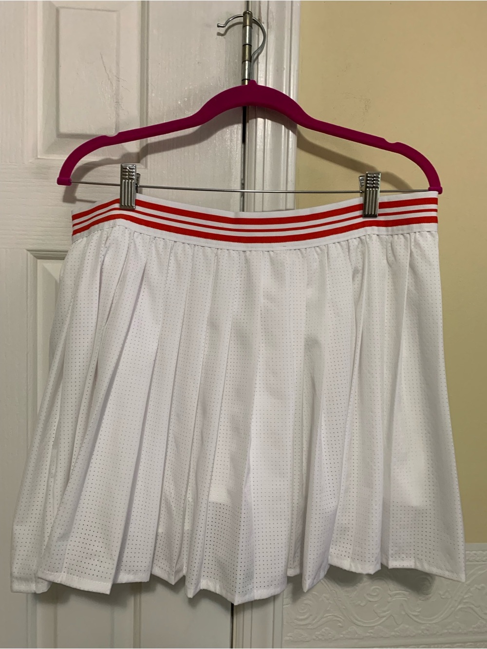 Avia Pleated Tennis Skirt Red / White Under Shorts, Hidden Pocket Size XL NEW. - Picture 10 of 10